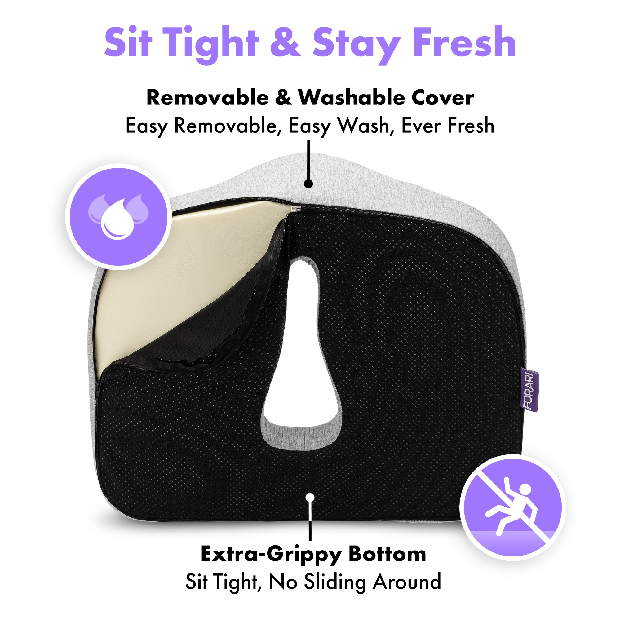 Ergonomic Seat Cushion + Lumbar Support Pillow * Patented