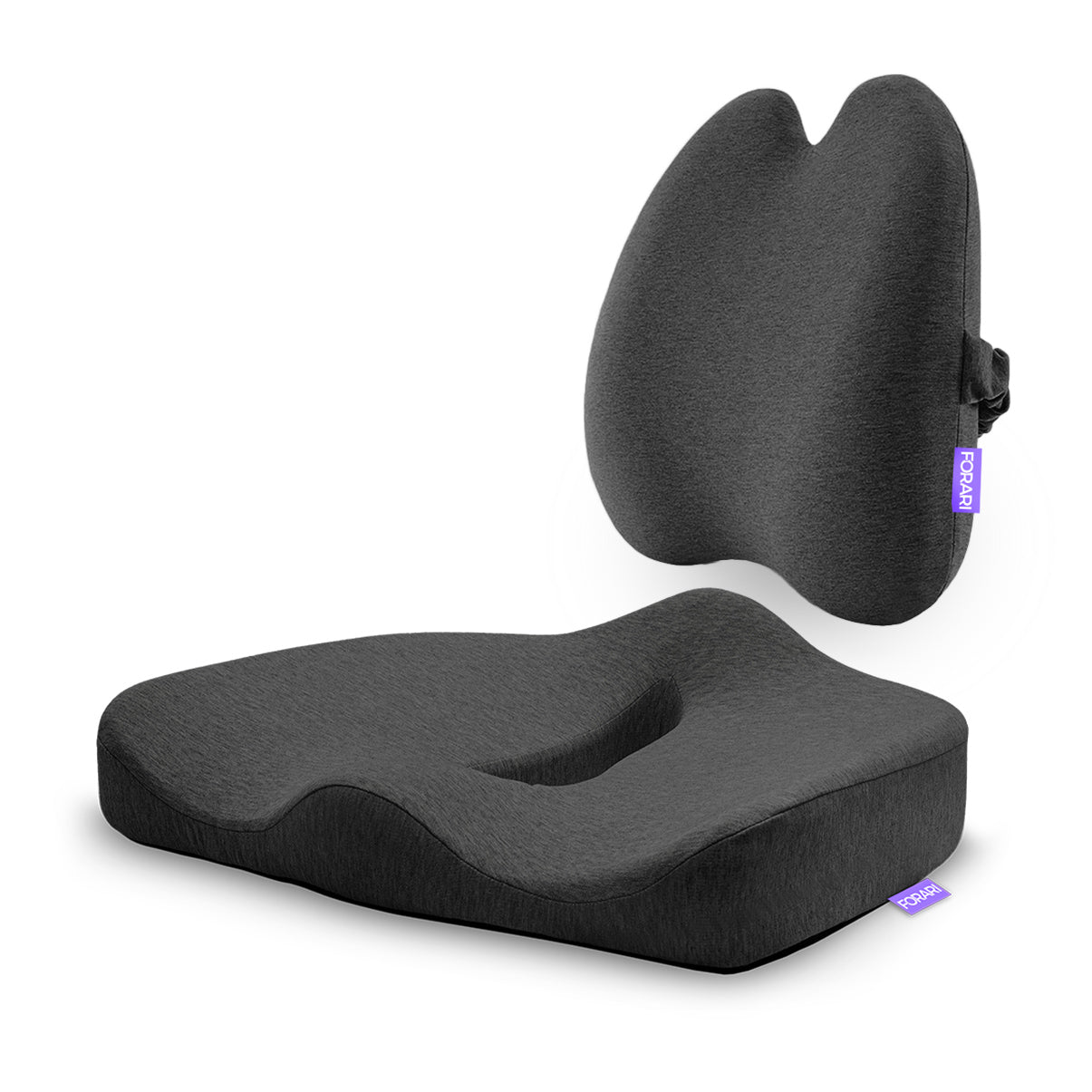 Ergonomic Seat Cushion + Lumbar Support Pillow * Patented
