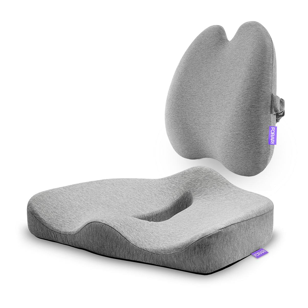 Ergonomic Seat Cushion + Lumbar Support Pillow * Patented